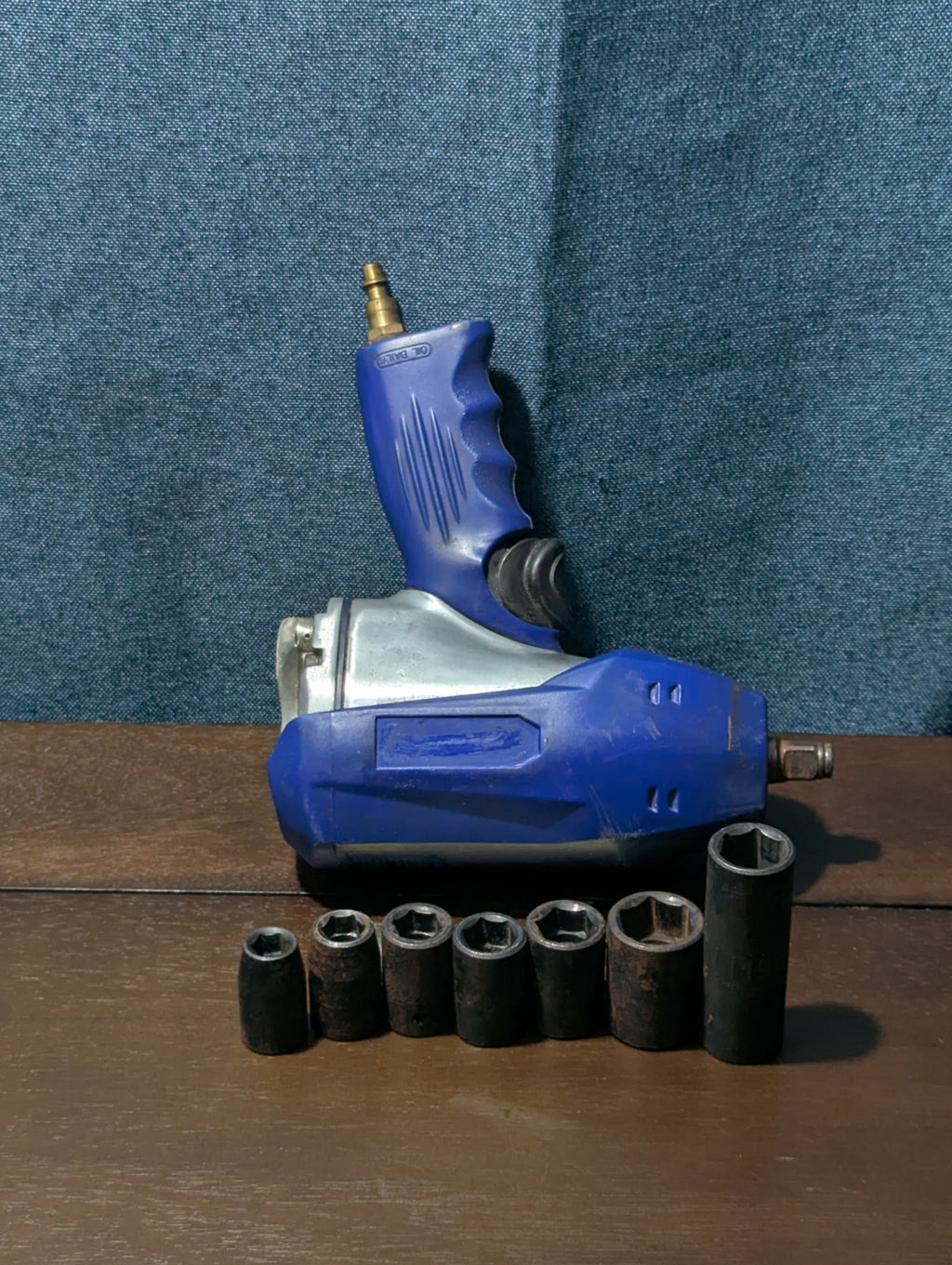 Kobalt 1/2" Air Impact Wrench + 7 Socket Set | Pneumatic Twin Hammer Tool LGA-15