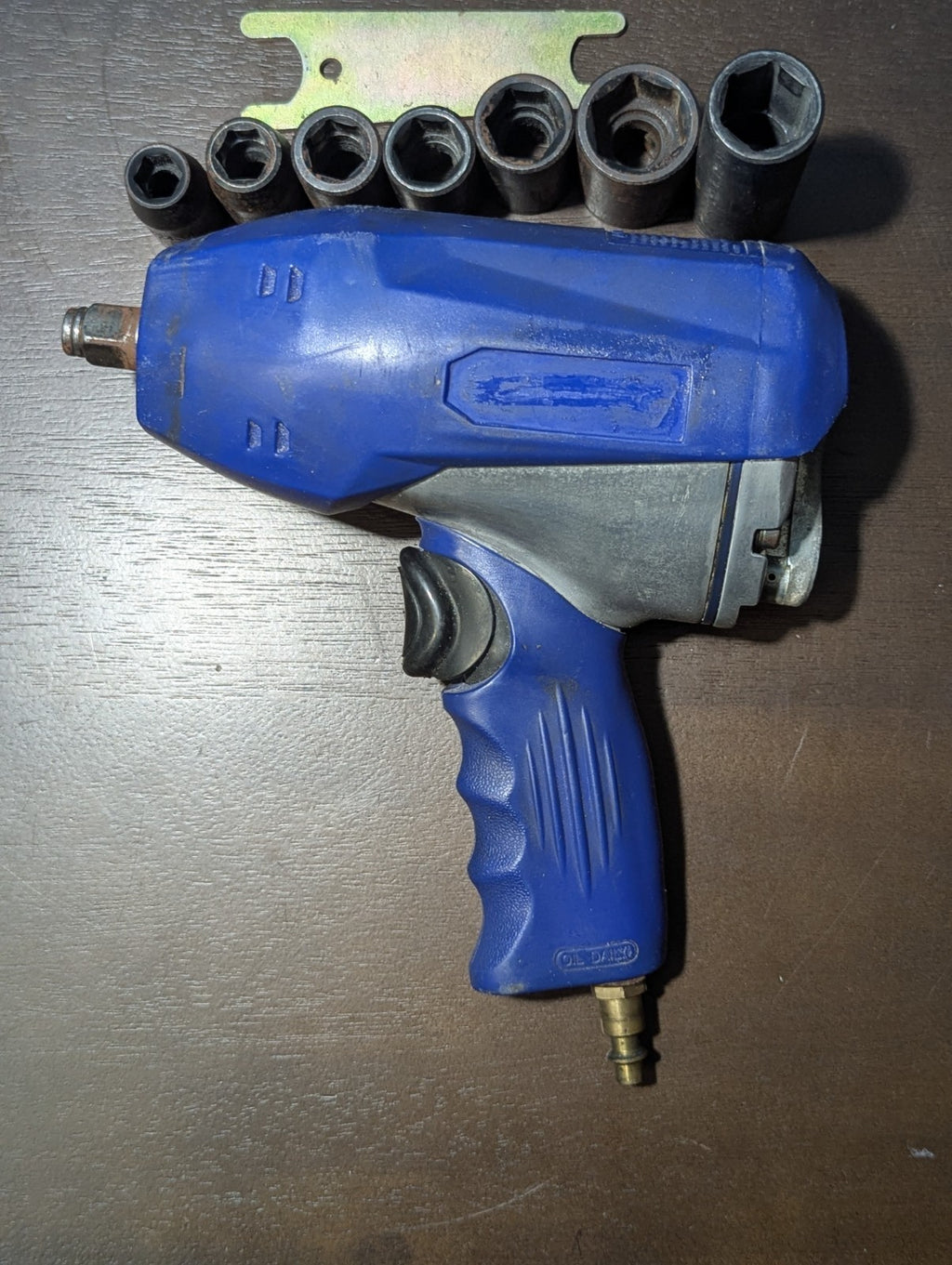 Kobalt 1/2" Air Impact Wrench + 7 Socket Set | Pneumatic Twin Hammer Tool LGA-15