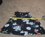 Simply Styled Sears Floral Sleeveless Blouse Tiered Top L