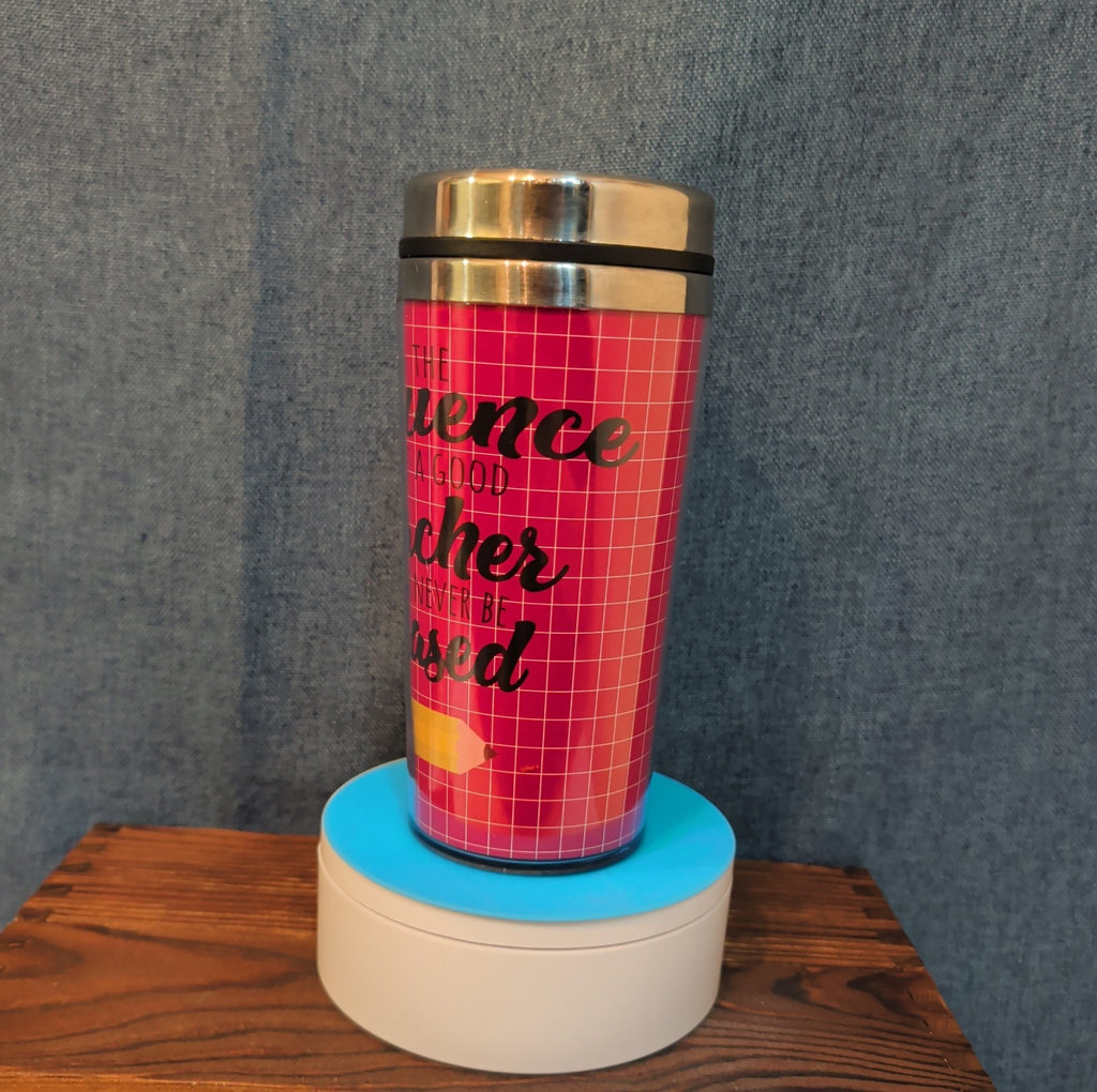 Teacher Appreciation Travel Tumbler 20oz Pink Hot Cold Cup with Lid