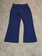 TravelSmith Pants Womens MP Navy Blue Wide Leg Stretch Travel Pull On Style 3212