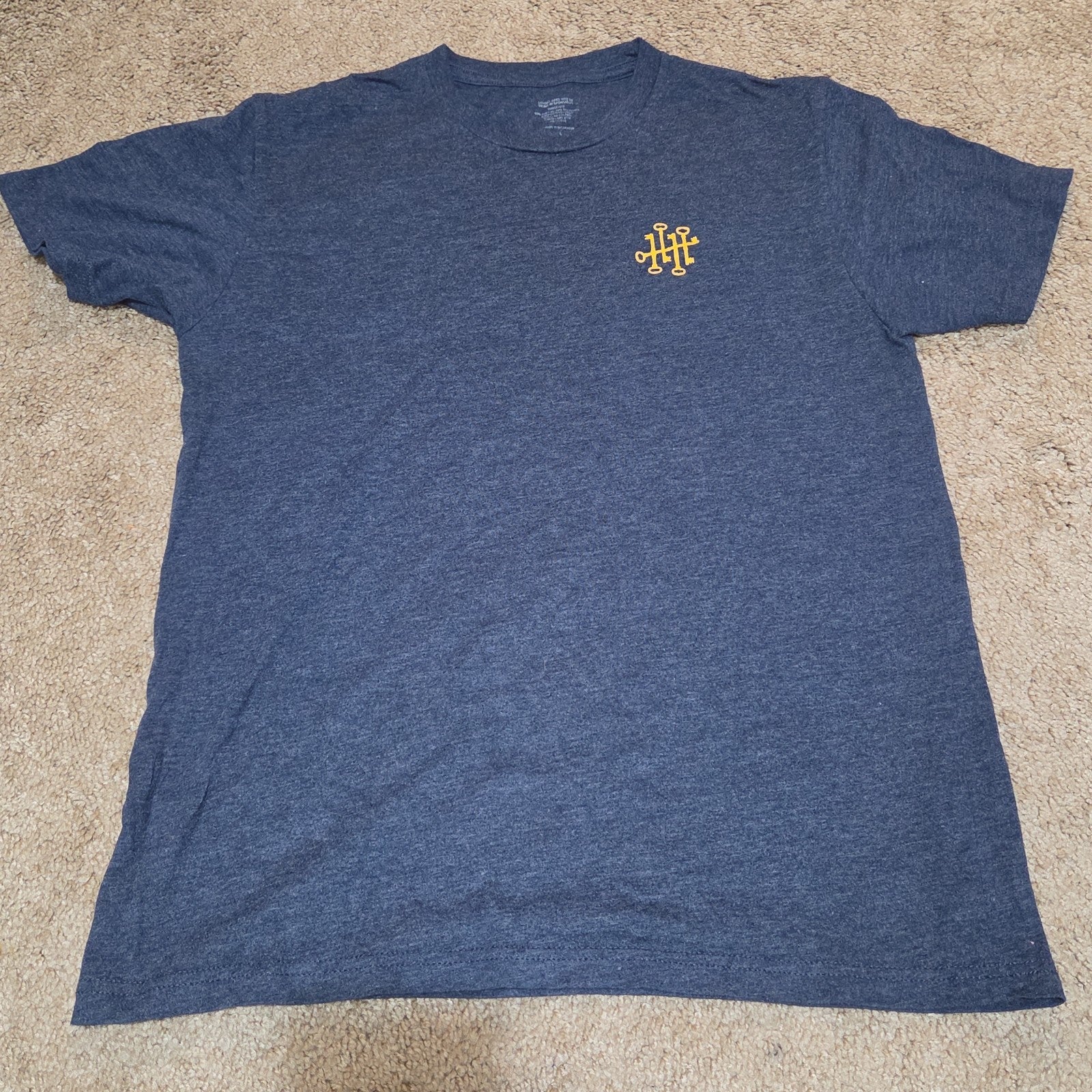 Diageo Tangerine Shirt Large Navy Blue Key Graphic Tee
