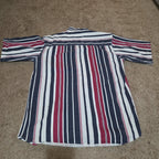 Pine Grove Striped Button Down Shirt Cotton Vintage 90s Retro Men Size M