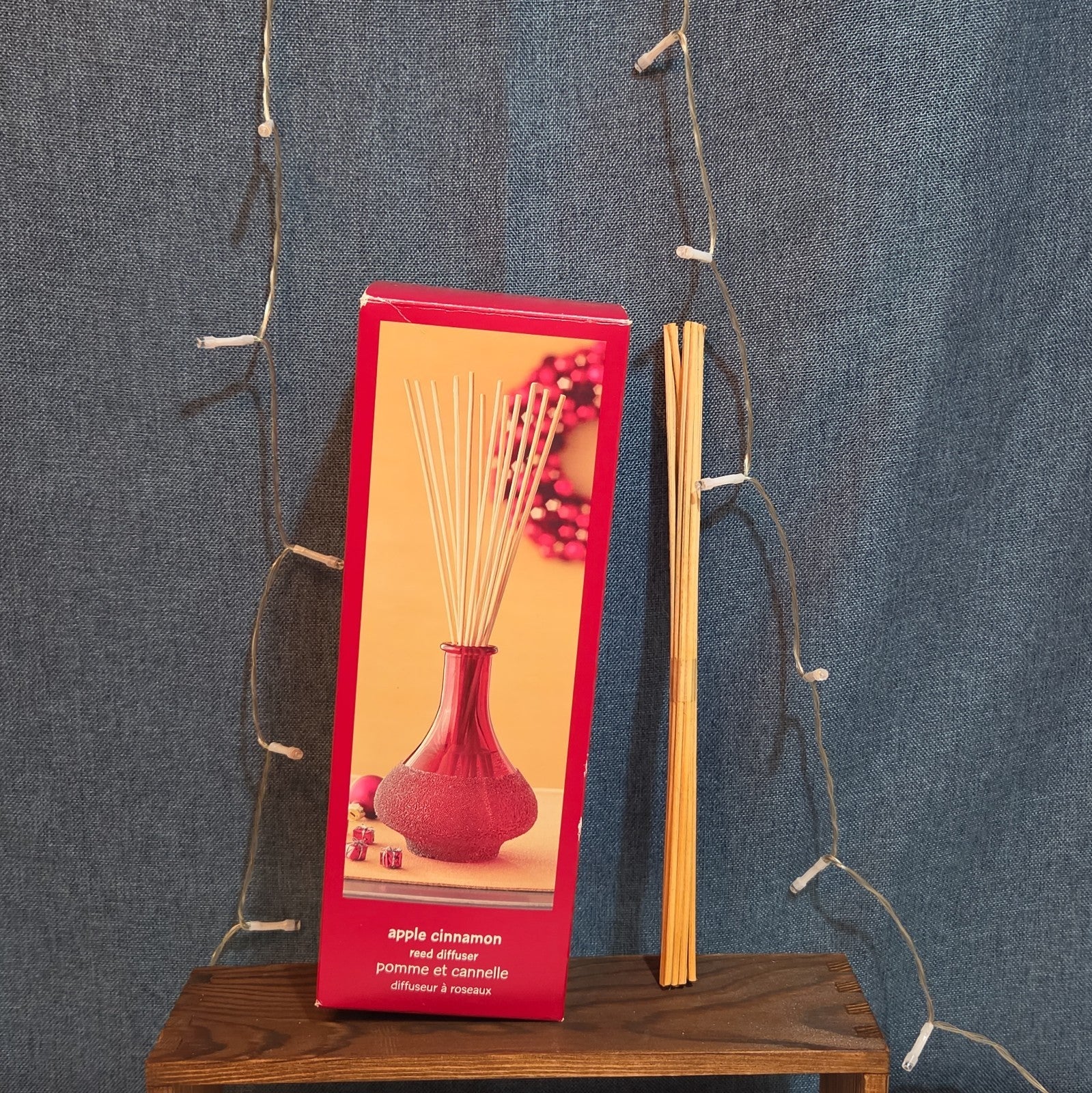 Pier 1 Imports Apple Cinnamon Reed Diffuser Red Glass