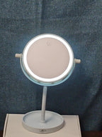 LED Tabletop Vanity Mirror 8.5" Round Makeup Mirror Jewelry Tray Base | Tested