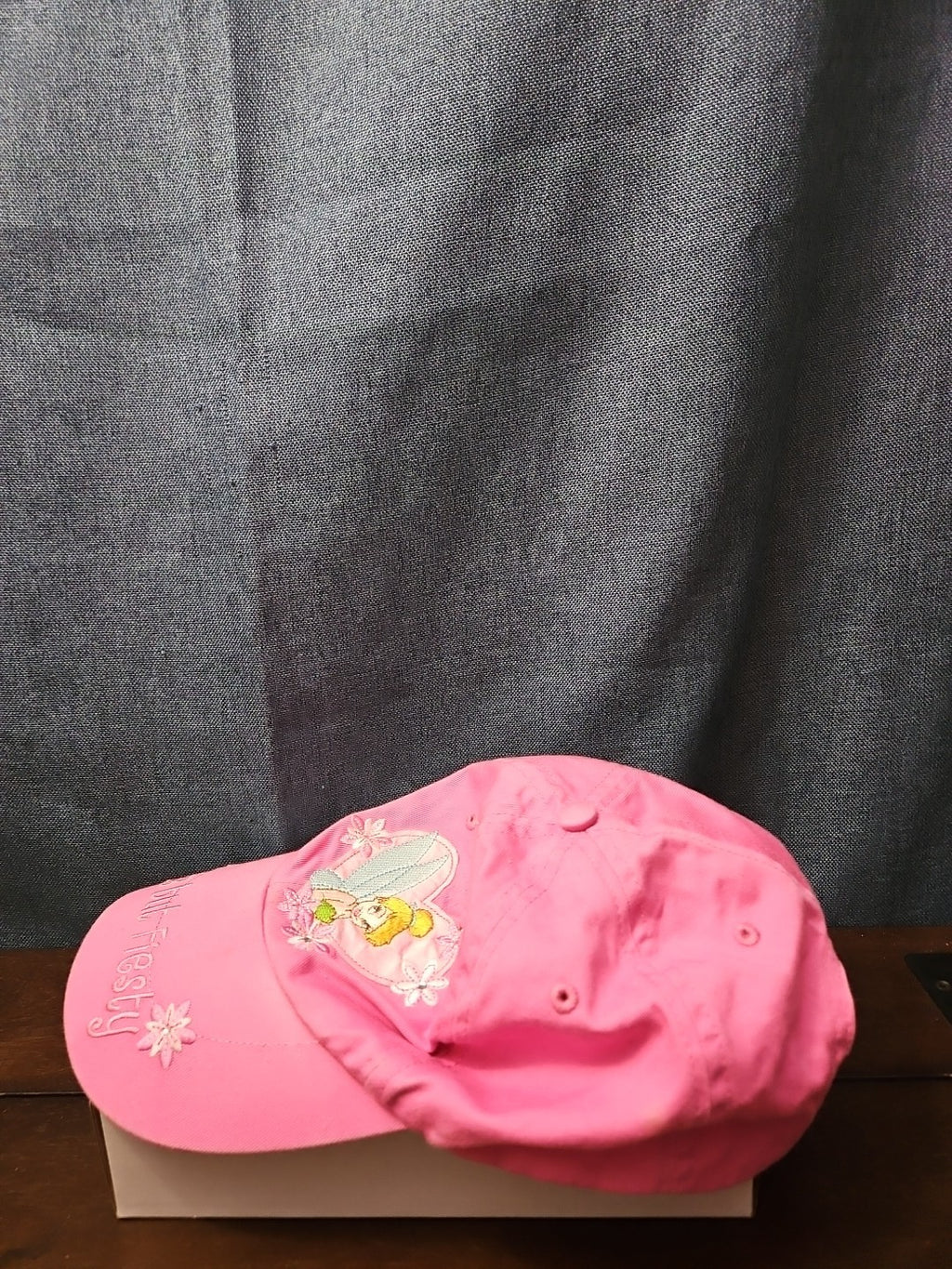 Disney Tinker Bell Hat Pink Baseball Cap "Cute but Feisty" Y2K Embroidered