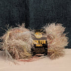 Lion Brand Fun Fur Prints Yarn 1 Skein Sandstone 225 Made in Italy Eyelash NOS