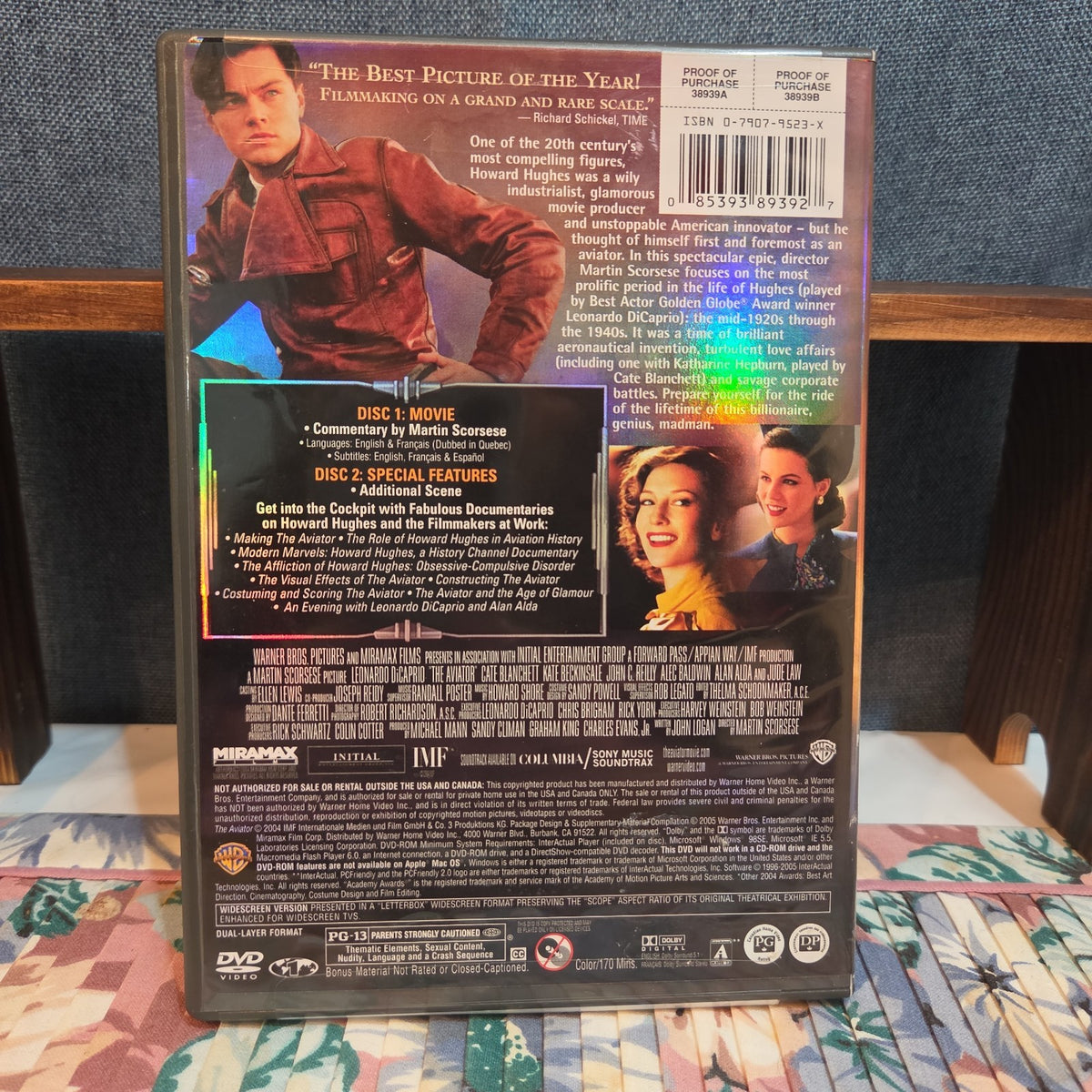 The Aviator 2-Disc Widescreen DVD Holographic Cover