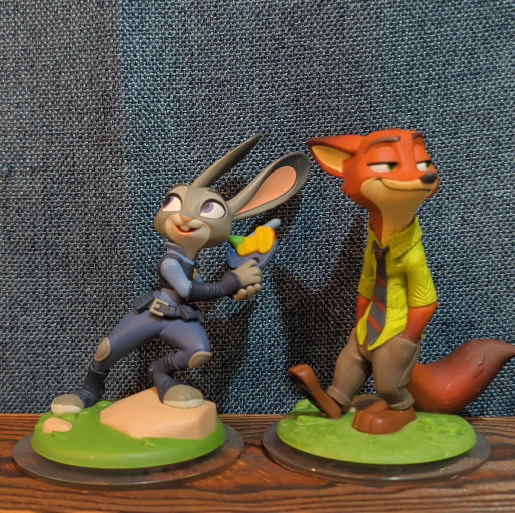 Disney Infinity 3.0 Zootopia Judy Hopps Nick Wilde 2 Figure Lot PVC Loose