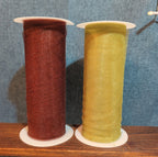 Deco Mesh Ribbon Lot 2 Maroon Gold Metallic Craft Destash