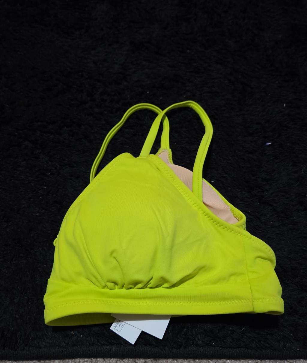 Amazon Essentials Bikini Top M Lime Green UPF 50+ Bralette Swimwear NWT Summer