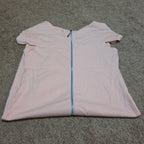Blush Pink Midi Dress Full Zip Cutout Short Sleeve Bodycon XXL