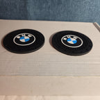 BMW Cup Holder Coasters Silicone Black Blue Auto Accessory
