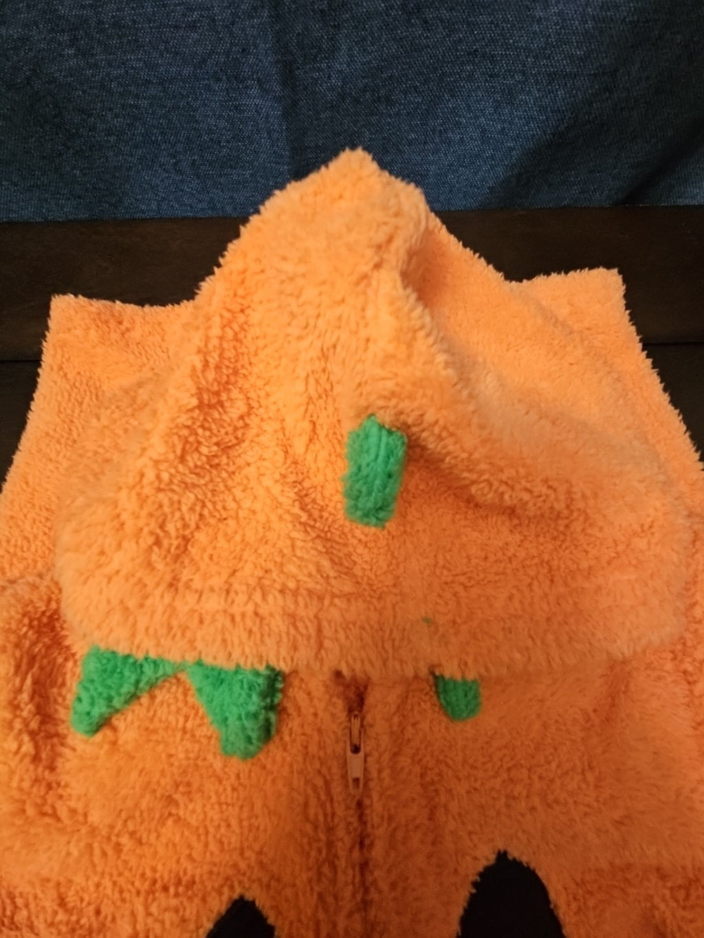 Hyde & Eek Baby Pumpkin Costume 12 Months Plush Zip Up Jack O Lantern Hooded