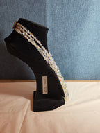 Triple Strand AB Crystal Iridescent Vintage Glam