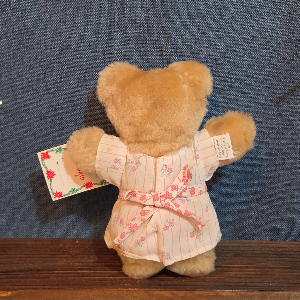 Wendy's Furskins Boone Bear Plush Plaid Outfit 1986 Vintage Holiday Tagged