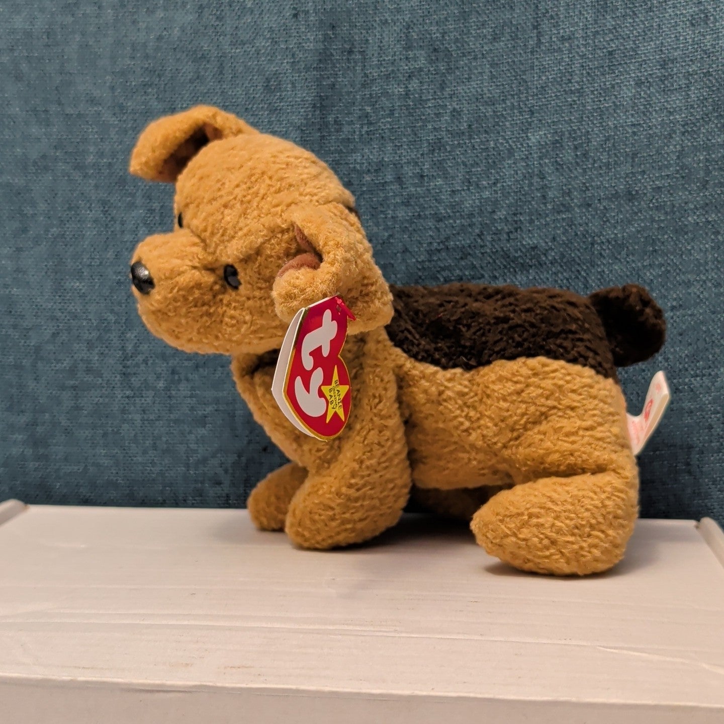 TY Beanie Baby TUFFY Terrier Dog 1996 | MWMT Mint Tags | Fareham Hants Star 6.5"