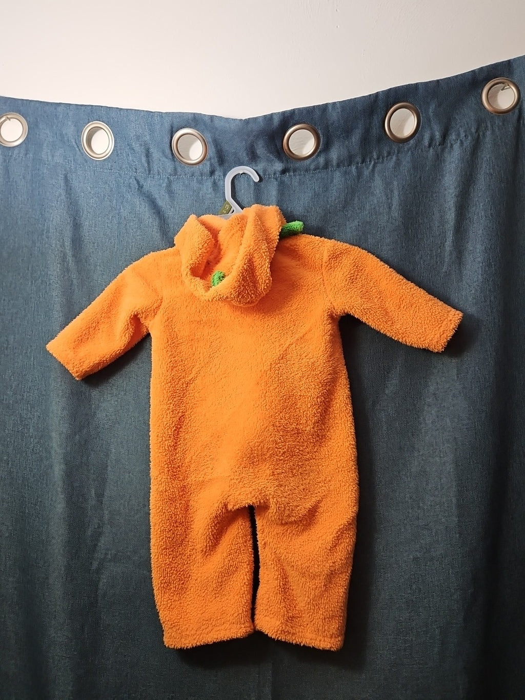 Hyde & Eek Baby Pumpkin Costume 12 Months Plush Zip Up Jack O Lantern Hooded
