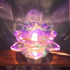 Flower Touch Lamp Glass Oil Warmer Multicolor