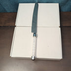 Mr & Mrs Wedding Cake Server Knife Set | Crystal Filled Bling Handle Stainless