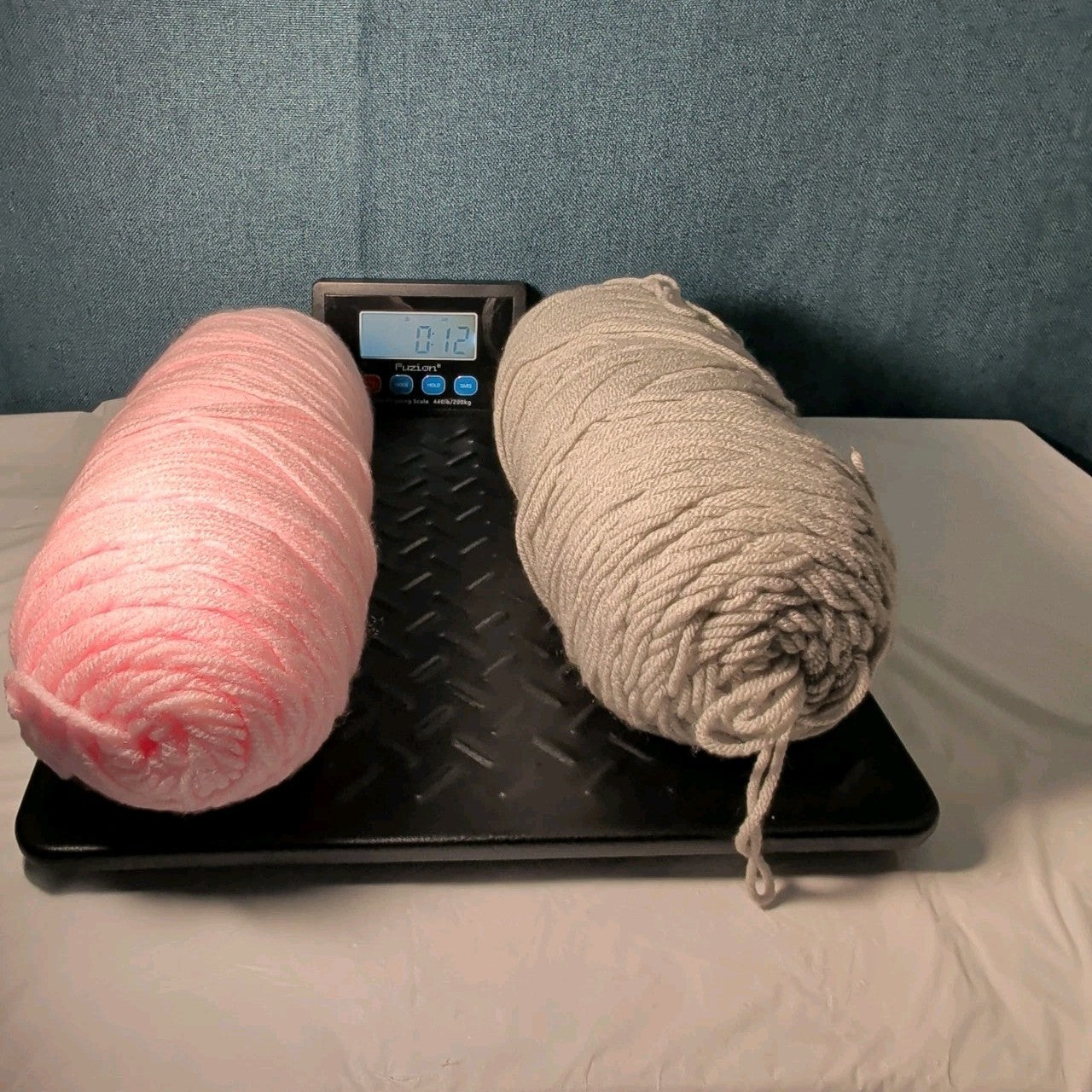Assorted Yarn 12oz Baby Pink & Light Grey Silver Crochet Knitting Destash