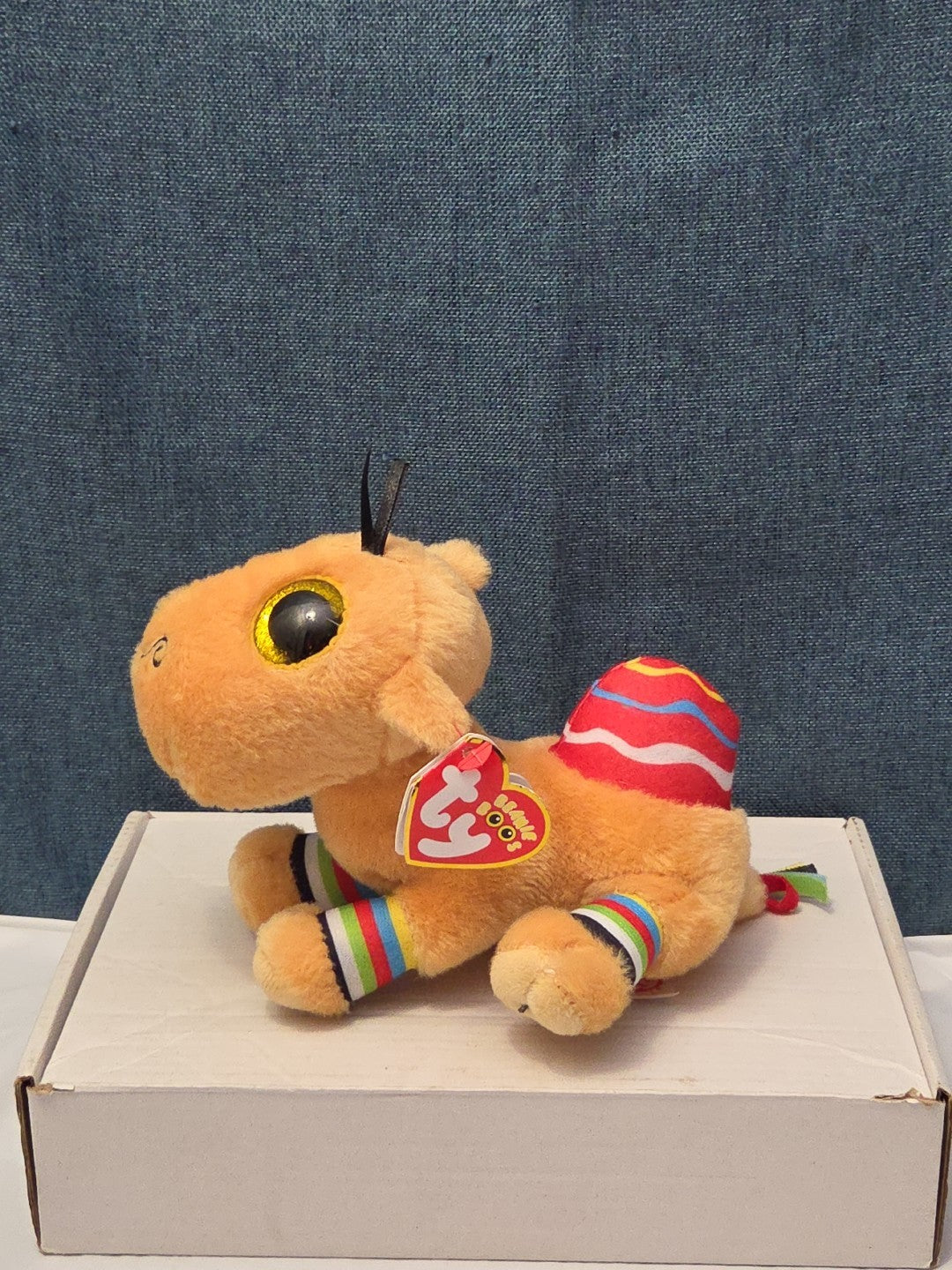 Ty Beanie Boos Jamal Camel 6" Plush Gold Glitter Eyes Retired 2014 MWMT 36155