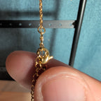 Tiny Cross Necklace 9mm Gold Tone Dainty Minimalist