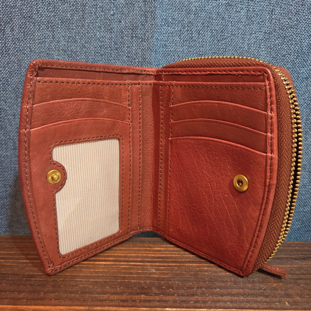 Margot New York Gina Compact Wallet Brandy Leather Boho