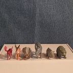 Plastic Animal Figures Toy Lot 24pc Safari Farm Zoo Animals