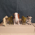 Plastic Animal Figures Toy Lot 24pc Safari Farm Zoo Animals