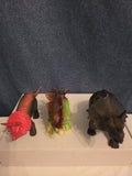 Dinosaur Toy Figures Lot of 3 Triceratops Stegosaurus Vintage Plastic Toy