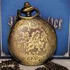 Harry Potter Hogwarts Crest Pocket Watch Brass Tone Steampunk Retro NIB
