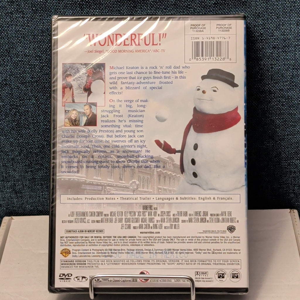 Jack Frost DVD Michael Keaton 1998 Family Movie Christmas Fantasy New Sealed NIB