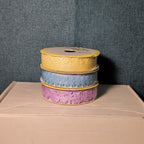 Mixed Ribbon Lot 11 Spools Satin Grosgrain Lace Wired Blue Green Yellow Fall