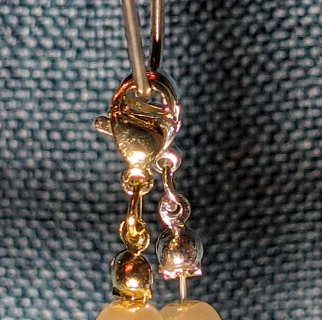 Faux Pearl Purse Charm Gold Silver Tone Letter U