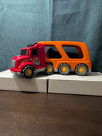 Big Toddler Semi Truck Car Hauler Toy Vehicle Lights & Sounds Transport Trailer