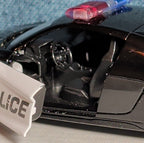 RMZ City Audi R8 Police Car 1/36 Diecast Pull Back Opening Doors PreOwned
