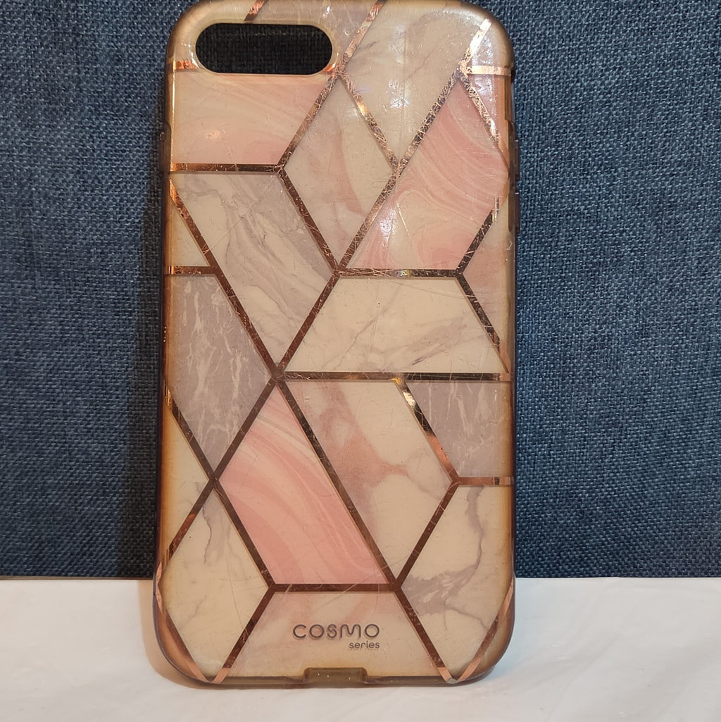 i-Blason Cosmo iPhone 7 Plus 8 Plus Case Pink Marble Rose Gold