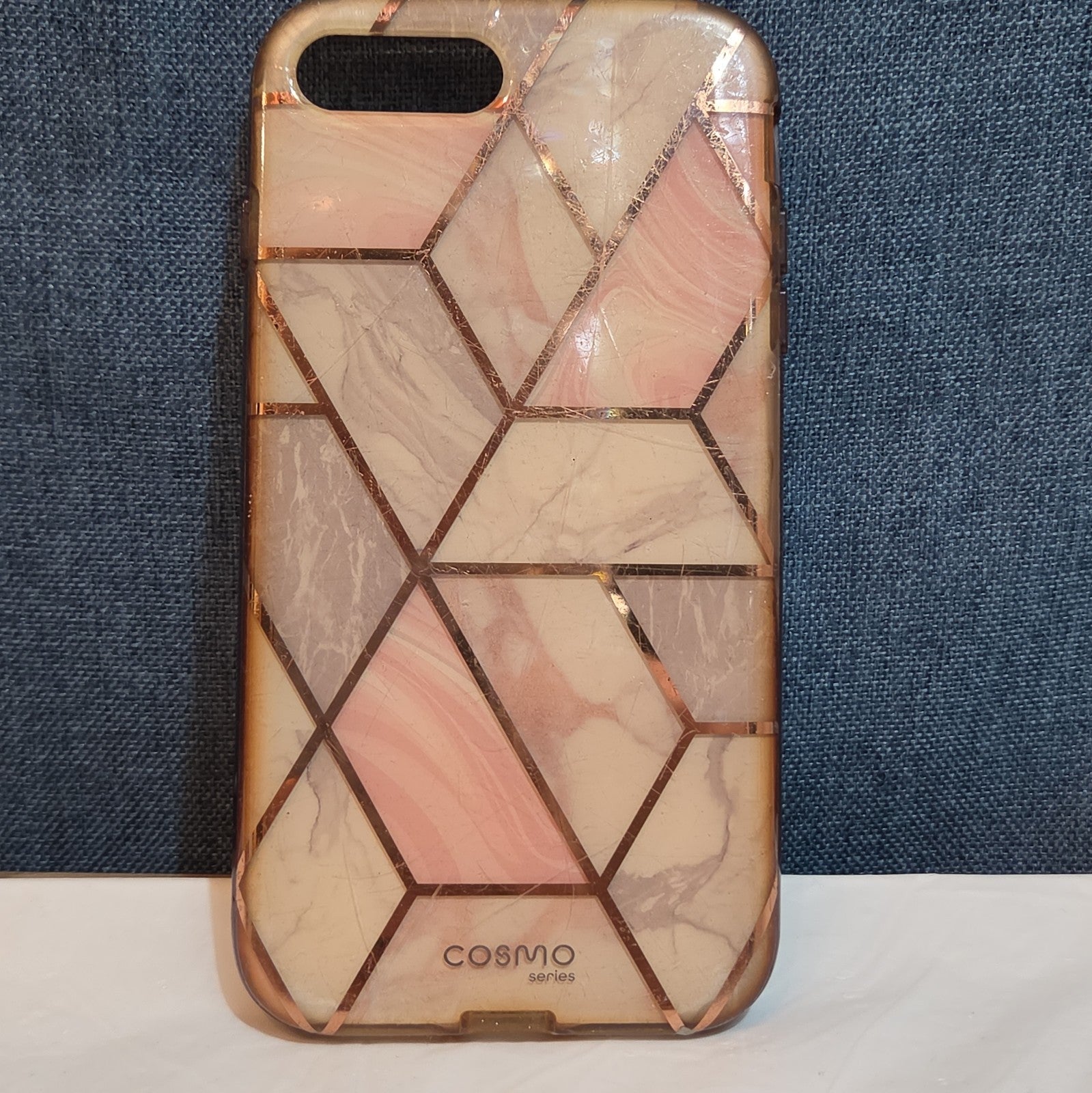 i-Blason Cosmo iPhone 7 Plus 8 Plus Case Pink Marble Rose Gold