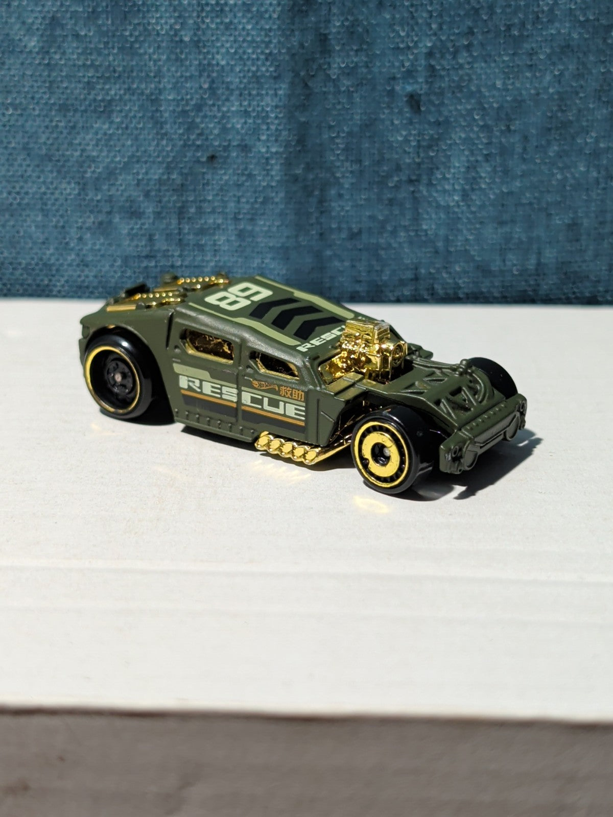 Hot Wheels Lethal Diesel | 2020 HW Rescue "Artichoke Green" | Matte & Gold