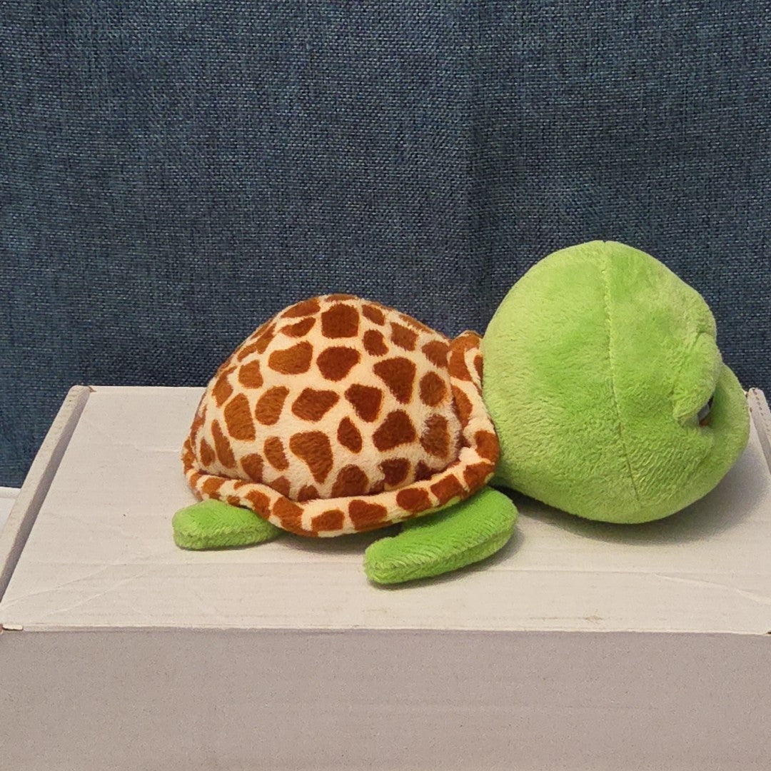 Ty Beanie Boos Zippy Green Turtle 6" Stuffed Animal Toy Gold Glitter Eyes MWMT