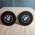 BMW Cup Holder Coasters Silicone Black Blue Auto Accessory