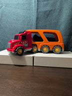 Big Toddler Semi Truck Car Hauler Toy Vehicle Lights & Sounds Transport Trailer