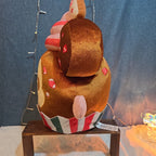 Disney Mickey Mouse Gingerbread Cupcake Plush Toy with Peppermint Accents