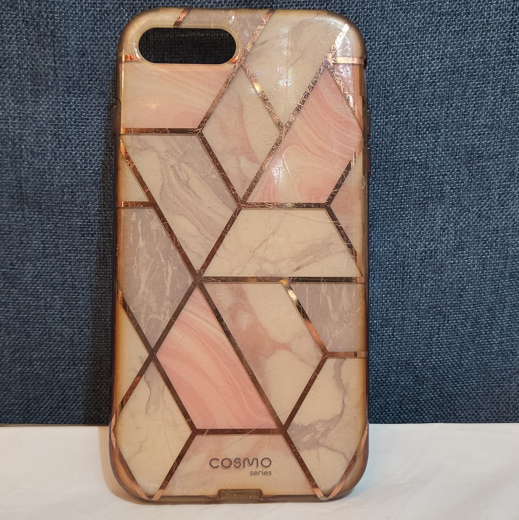 i-Blason Cosmo iPhone 7 Plus 8 Plus Case Pink Marble Rose Gold