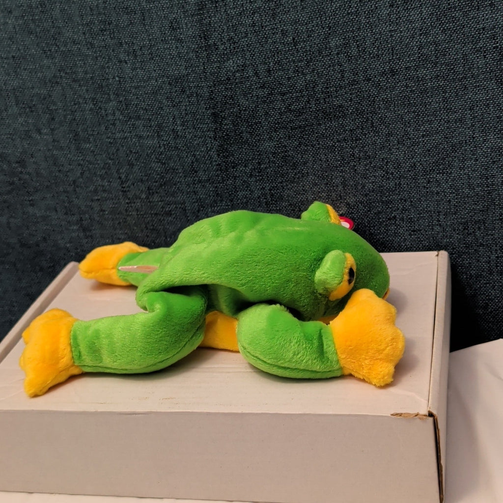 TY Beanie Baby SMOOCHY the Frog 1997 | MWMT Mint Tags | Retired Felt Mouth