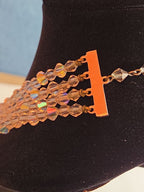 Deltah 4-Strand Aurora Borealis Crystal Necklace Vintage Glam