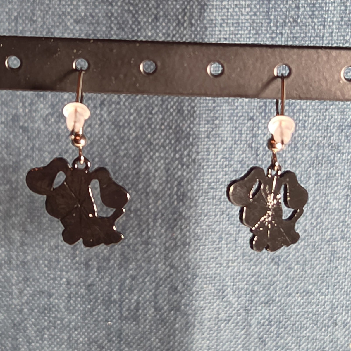 Blue Paw Print Dangle Earrings Cute Pet Lover Enamel Hook Drop Jewelry