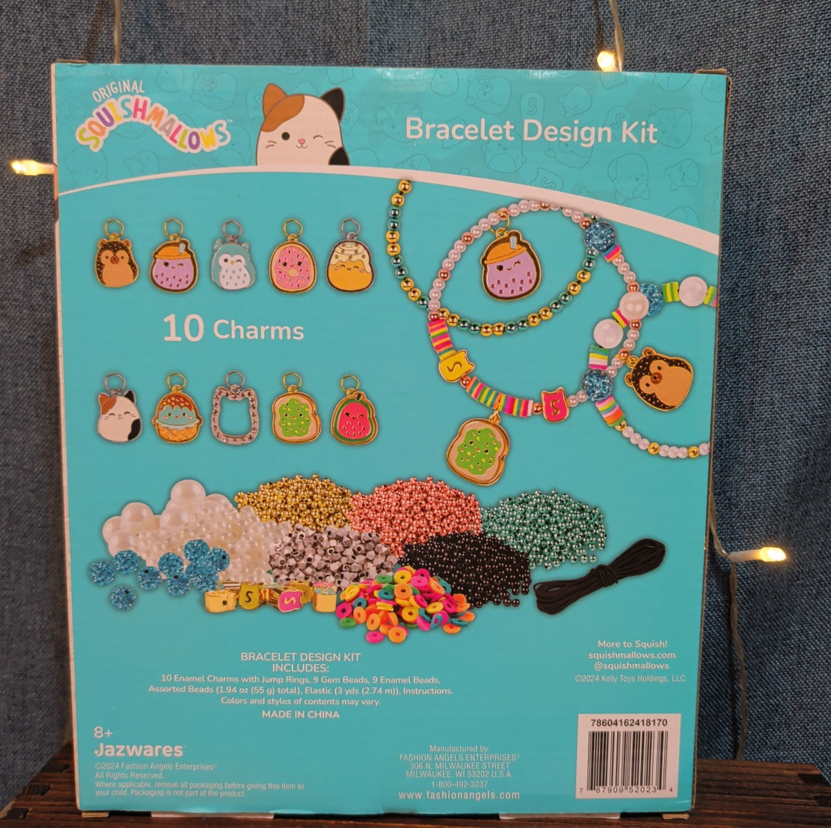 Squishmallows Bracelet Design Kit Enamel Charm Beads 2024 NIB