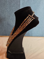 Deltah 4-Strand Aurora Borealis Crystal Necklace Vintage Glam